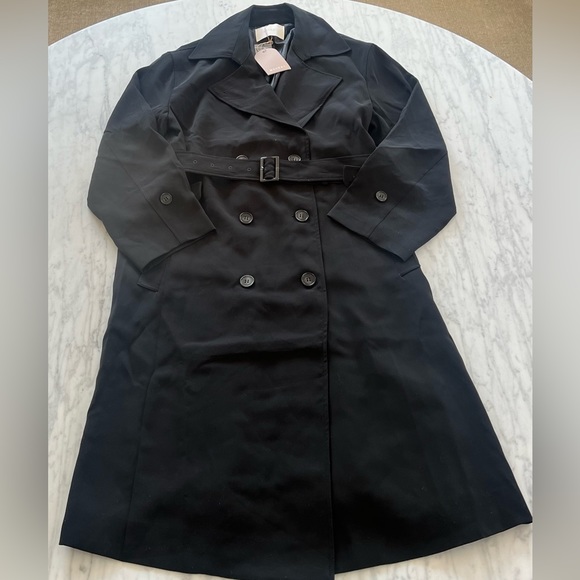 Meshki Kelly Super Oversized Trench Coat in Black Long Jacket - Picture 9 of 11